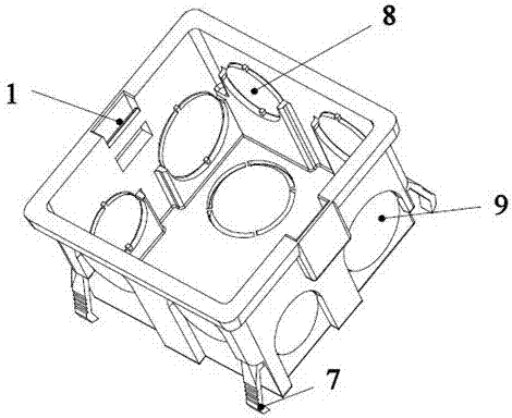 一種帶卡腳的四方形開關盒的制造方法與工藝