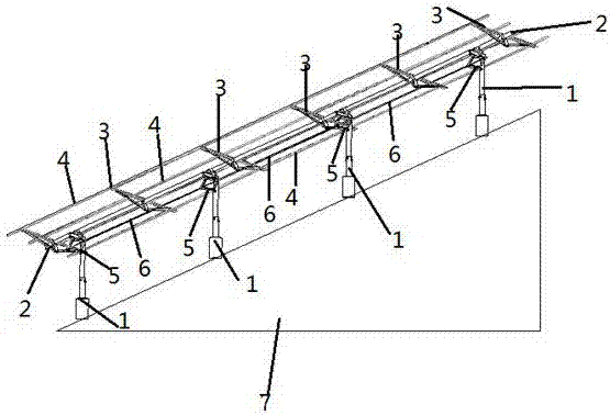 一种多层框架型坡地可调光伏支架的制造方法与工艺