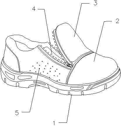 一種易穿脫防砸鞋的制作方法與工藝