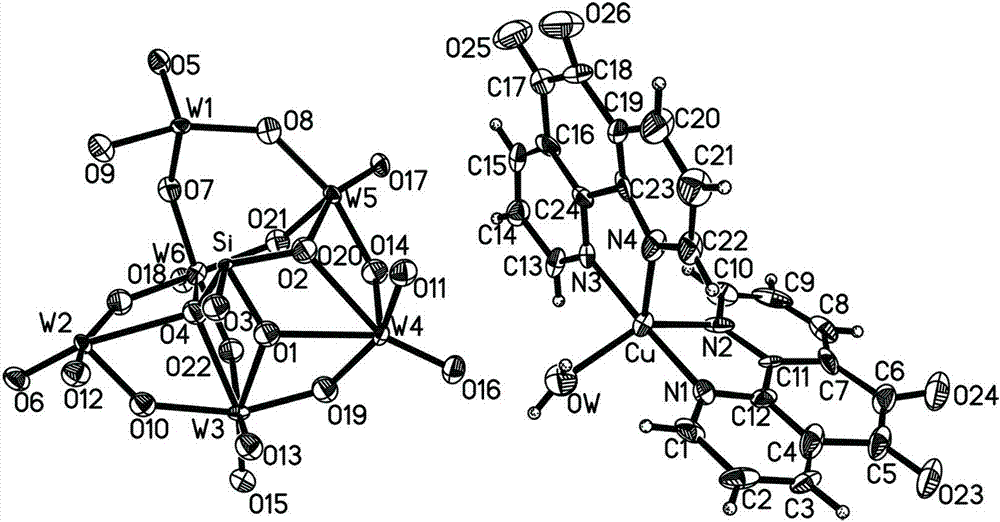 一种基于硅钨酸的有机‑无机杂化Cu(Ⅱ)配合物合成及应用的制作方法与工艺