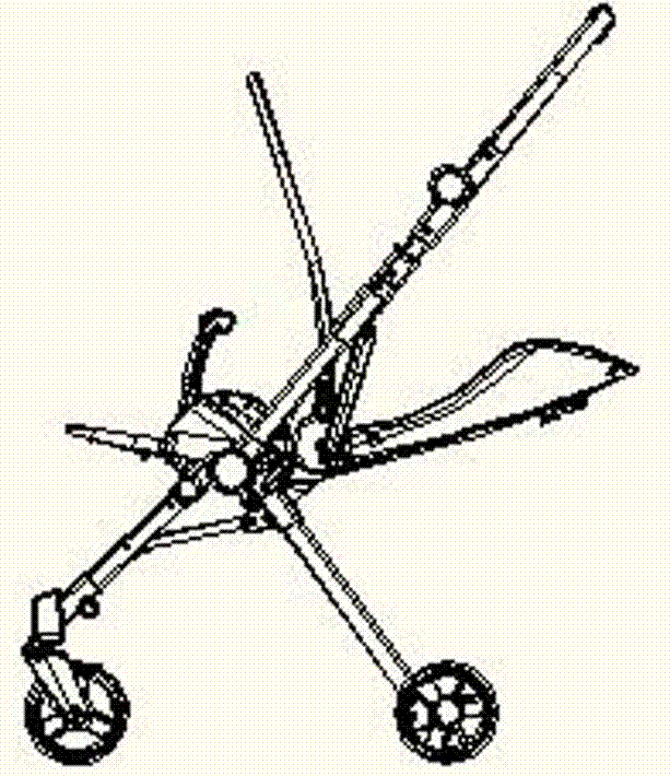 一種新型折疊式嬰兒推車推桿換向機(jī)構(gòu)的制作方法與工藝