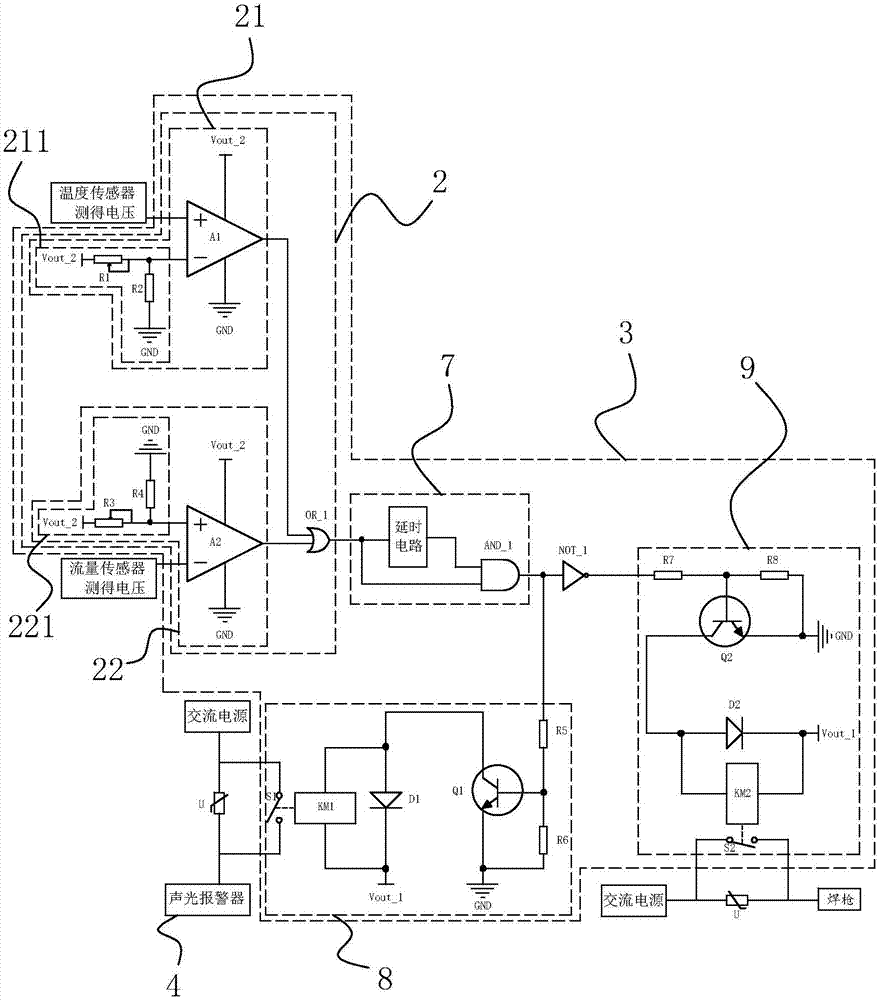 一種懸掛式點(diǎn)焊機(jī)通水電纜監(jiān)控裝置的制作方法