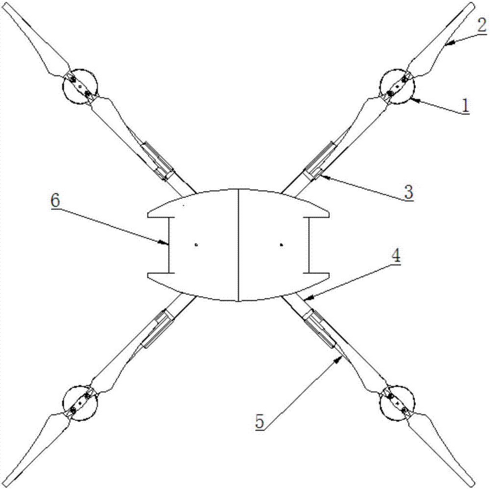 一种可折叠的四旋翼无人机的制作方法与工艺