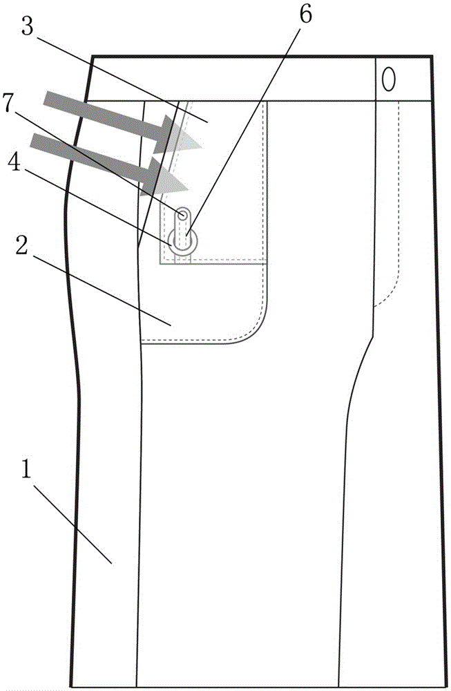 具有多功能內(nèi)袋的休閑褲的制作方法與工藝