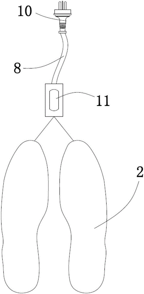 一種烘鞋器插頭開關(guān)一體的裝置的制作方法