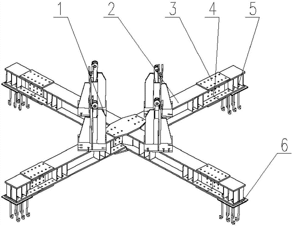 屋面起重机十字梁底架的制作方法与工艺