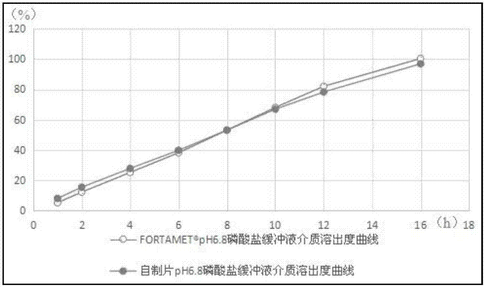 一种盐酸二甲双胍控释片及其制备方法与流程