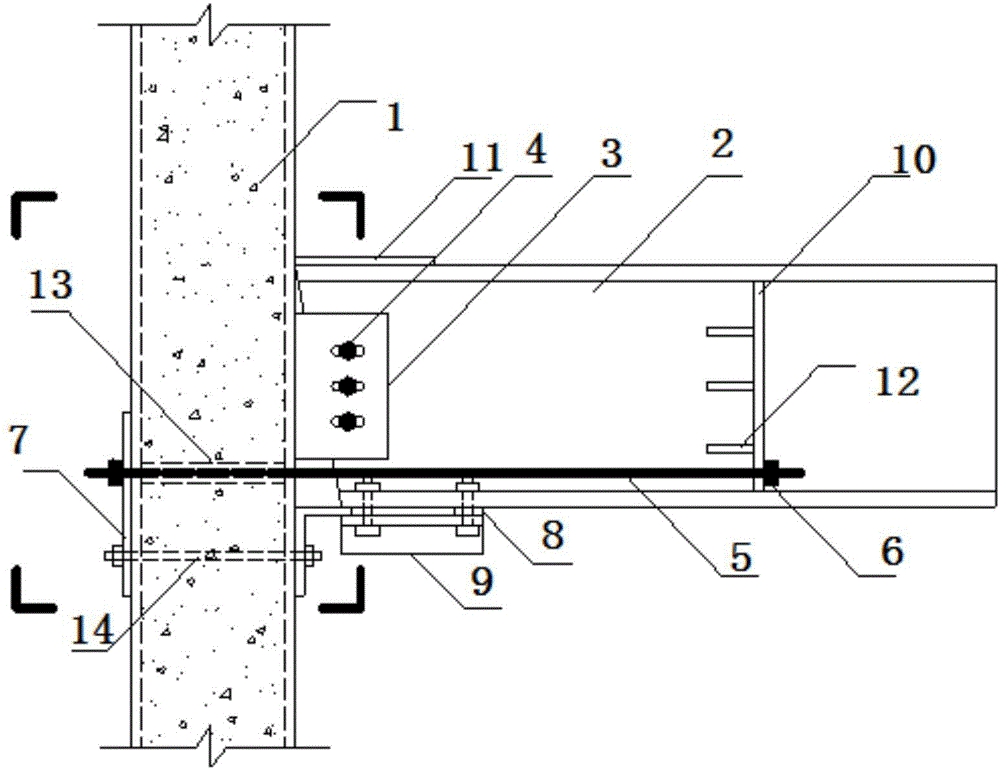一种装配式钢管混凝土柱‑H型钢梁自复位耗能连接节点的制作方法与工艺