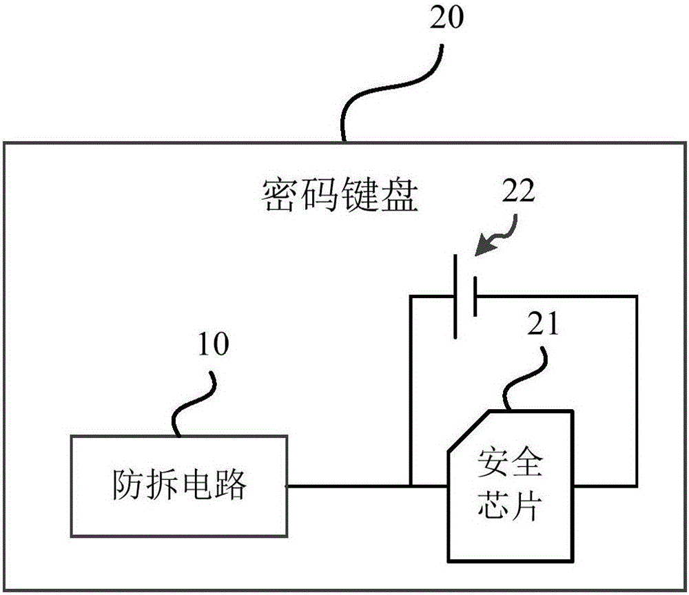 一种防拆电路和密码键盘的制作方法与工艺