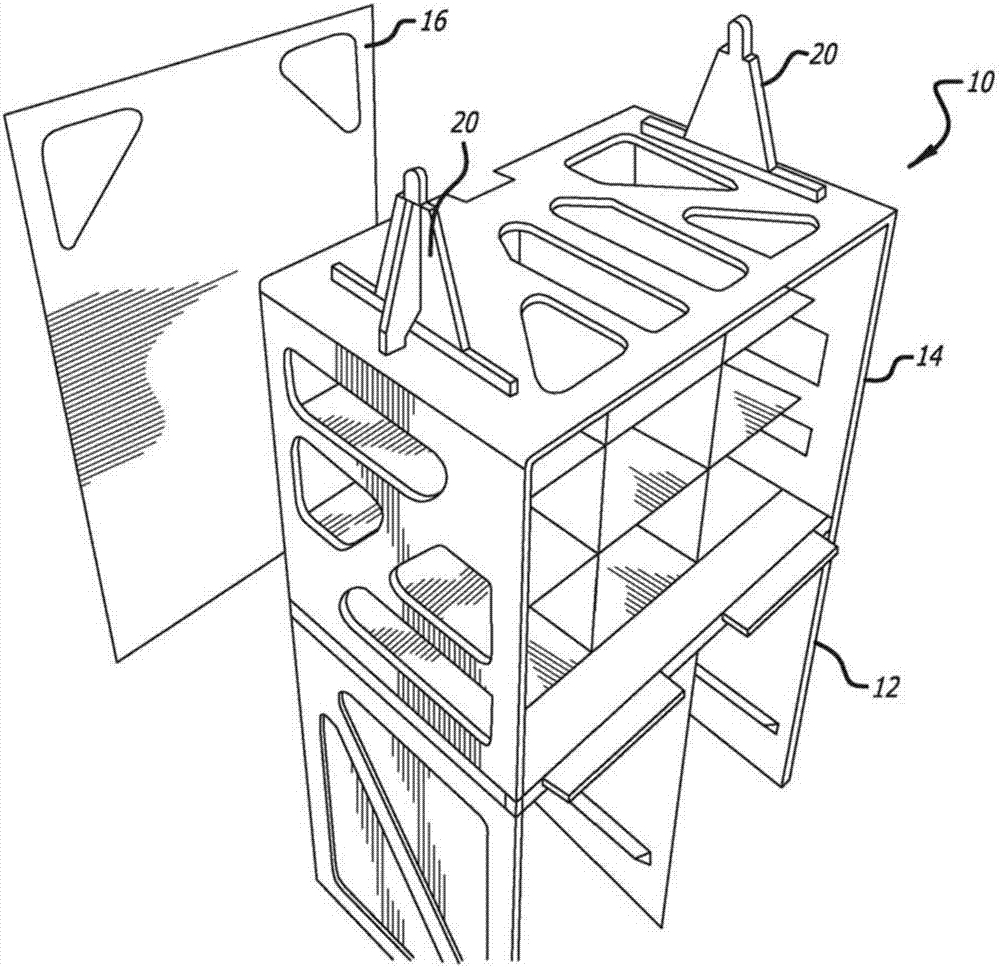 飛行器廚房立體空間結(jié)構(gòu)的制作方法與工藝