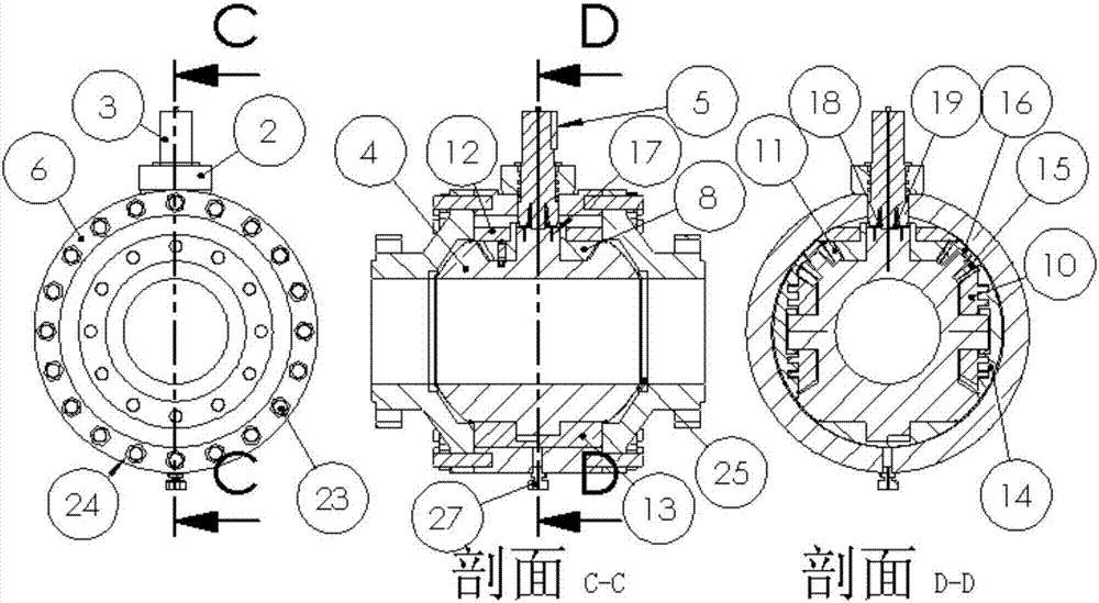 一種帶保險(xiǎn)鎖裝置的強(qiáng)制密封球閥的制作方法