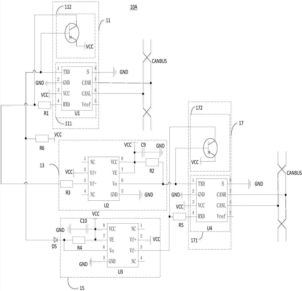 一種多路CAN總線隔離電路及監(jiān)控系統(tǒng)的制作方法與工藝