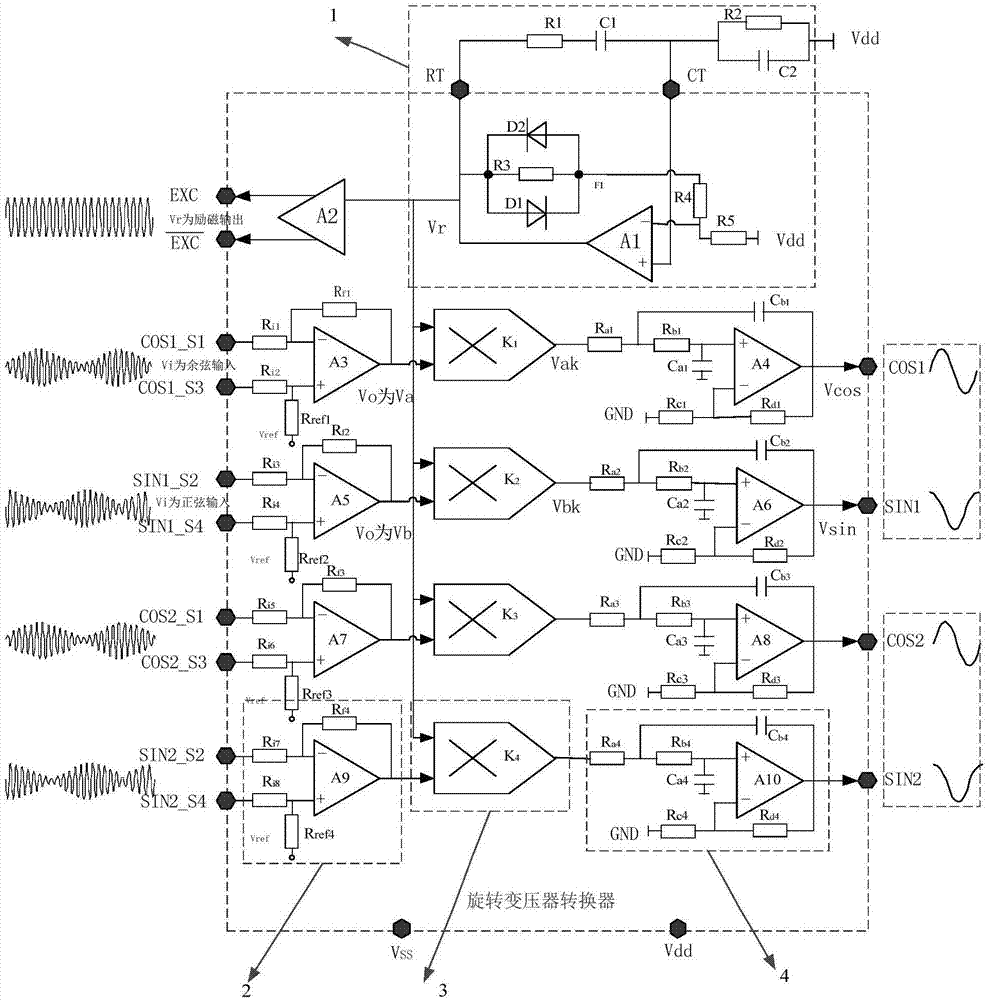 旋转变压器转换器、旋转变压器信号采集系统及采集方法与流程
