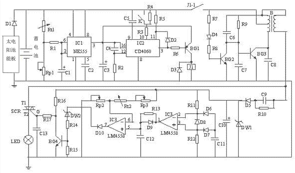 一種太陽能照明智能控制電路的制作方法與工藝