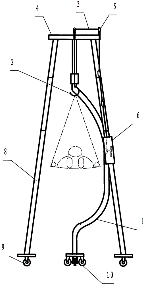 醫(yī)用起吊轉(zhuǎn)運(yùn)裝置的制作方法