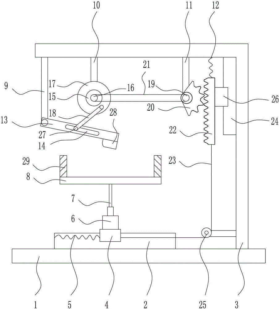 一种建筑用弯曲铁板快速压平装置的制作方法