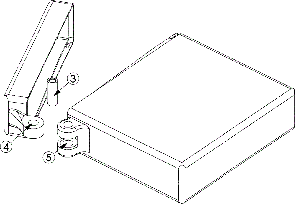 一种三色注塑旋转铰链容器的制作方法与工艺