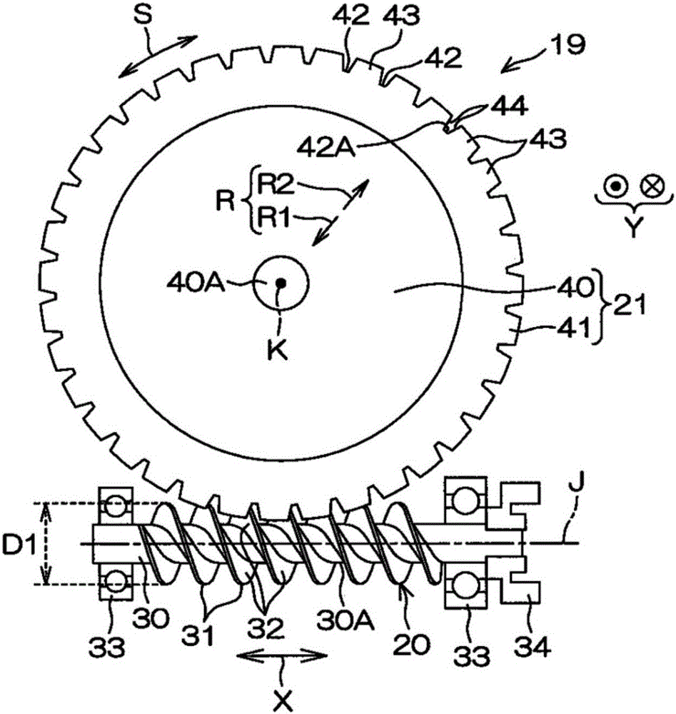 蜗杆减速机以及转向装置的制作方法