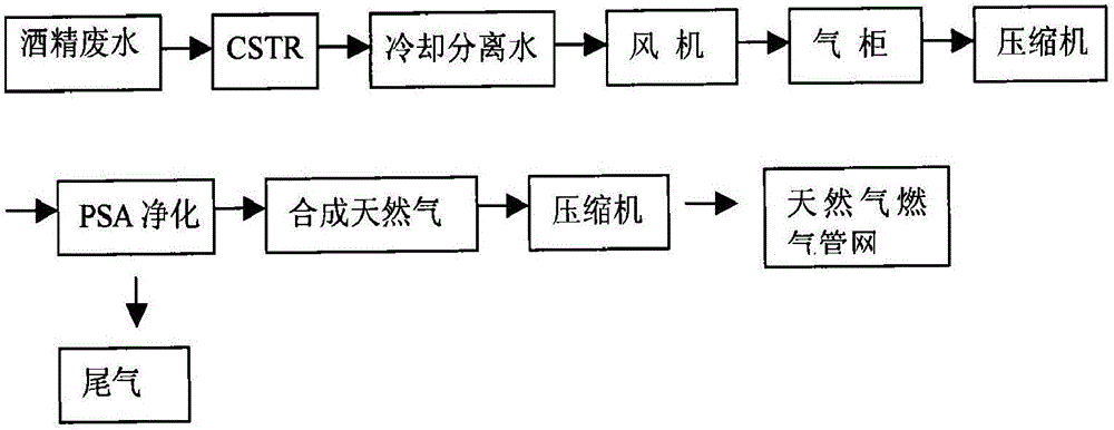 利用有机废水生产合成天然气的工艺方法及装置与流程