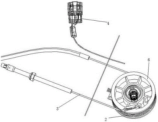 电动滑门中驱结构四轮拉索防脱防绞装置的制作方法