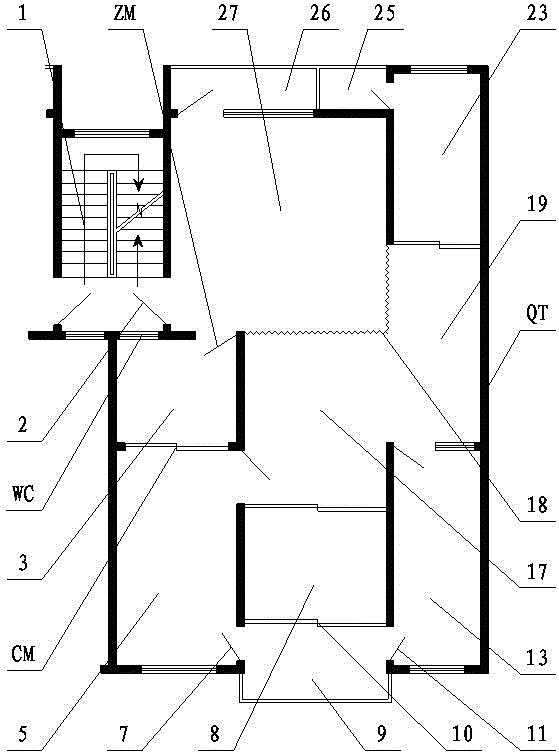 一种两门矩形卫生间的制作方法与工艺