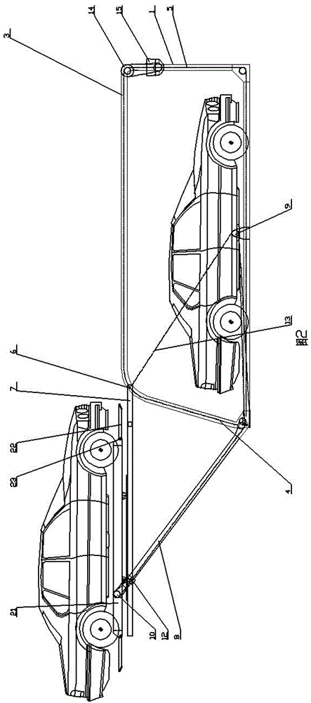 兩層縱向無避讓單桿滑塊式立體車庫的制作方法與工藝