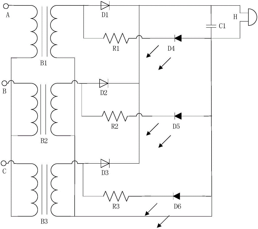 一種道岔電動(dòng)轉(zhuǎn)轍機(jī)啟動(dòng)電源斷相檢測(cè)電路的制作方法與工藝