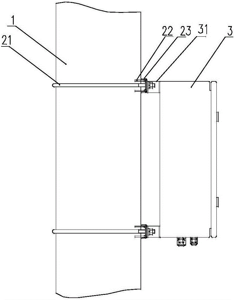 一种光伏汇流箱立柱式安装结构的制作方法与工艺