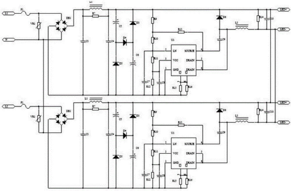 一种输出可调三段式LED灯控制电路的制作方法与工艺