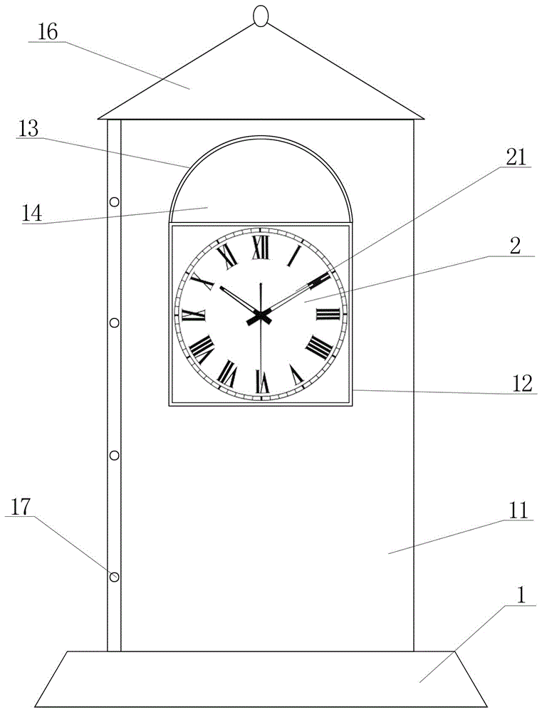 一种可移动型立式多面钟的制作方法与工艺