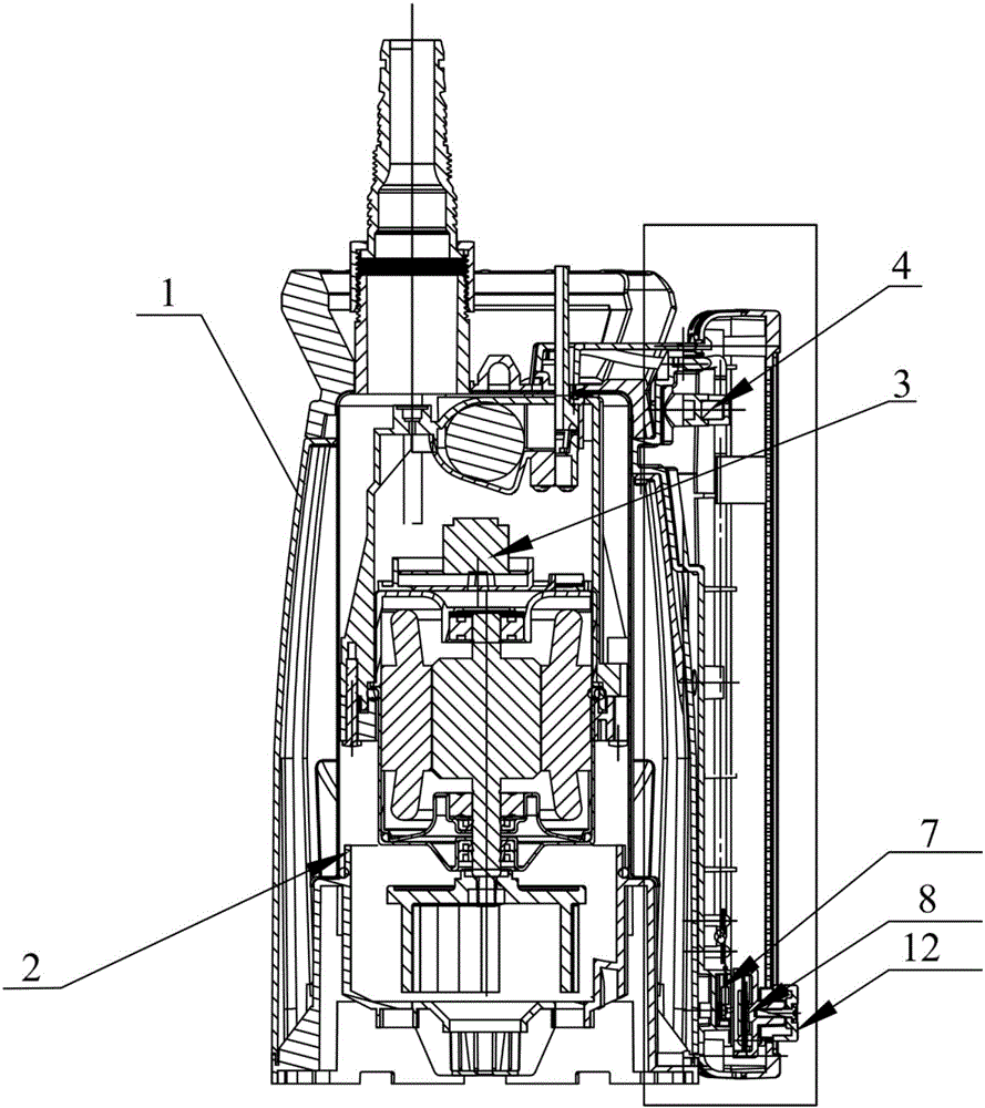 潜水泵的内置式的电子水位控制装置的制作方法