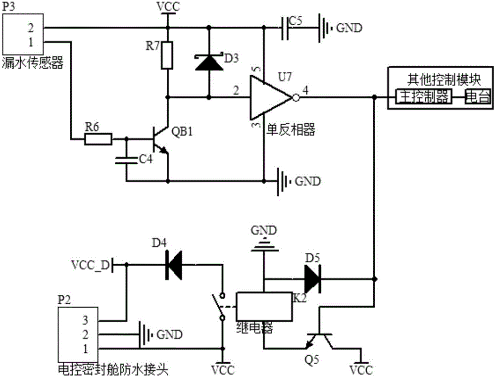 一種用于動(dòng)力浮標(biāo)電控密封艙漏水自動(dòng)報(bào)警裝置及其控制方法與流程