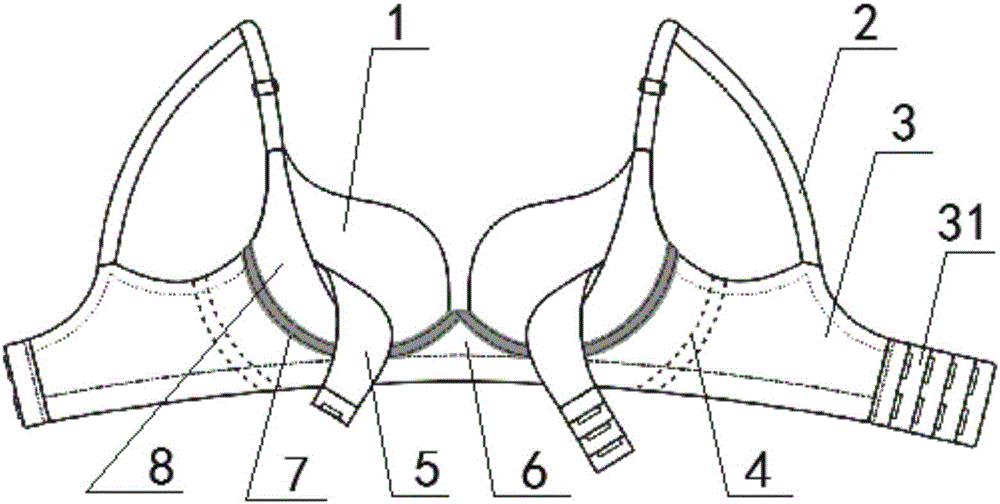 一种可自由调节聚拢效果文胸的制作方法
