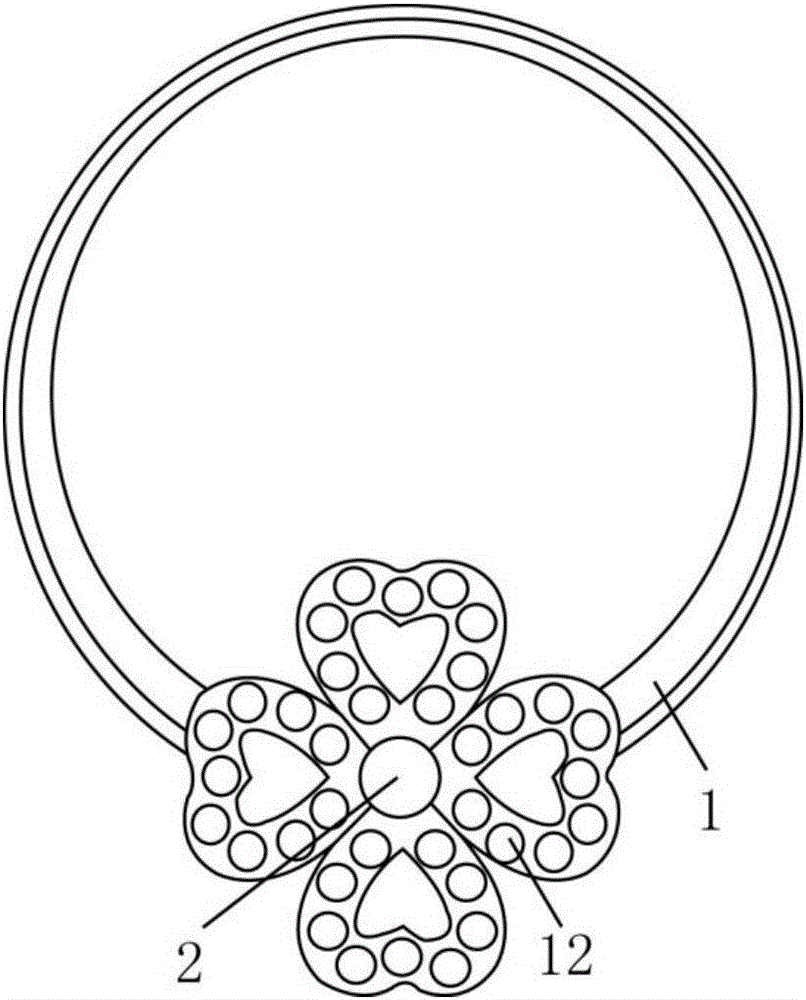 一种摆动子饰件设有旋转饰件的变形首饰的制作方法