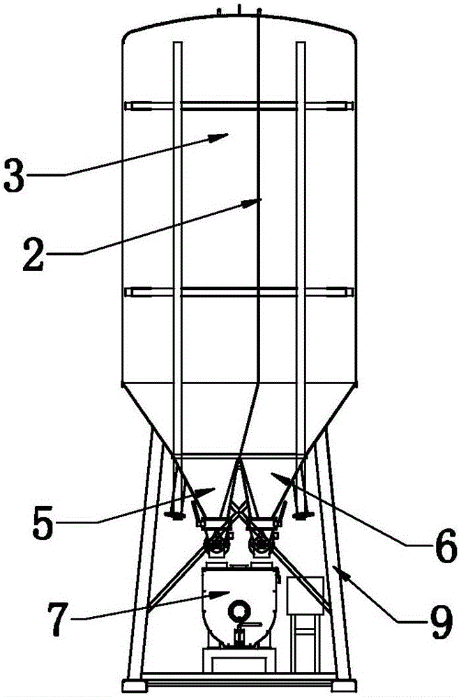自動(dòng)配料攪拌雙錐砂漿罐的制作方法與工藝