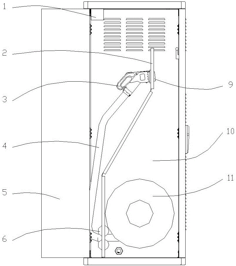 直流柜式充電機(jī)電纜防盜裝置的制作方法