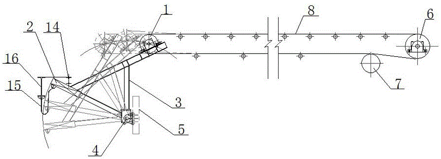 裝船機(jī)臂架輸送機(jī)張緊裝置的制作方法