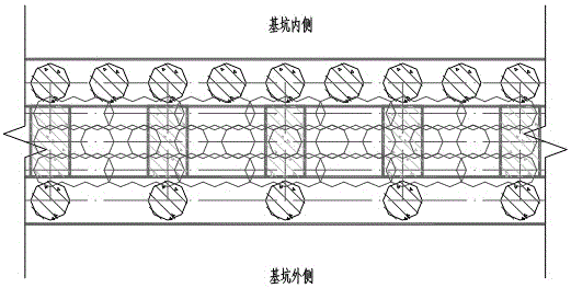 一种超大型基坑双排桩二级支护体系及其施工方法与流程