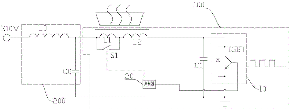 电磁加热装置及其的谐振电路的制作方法