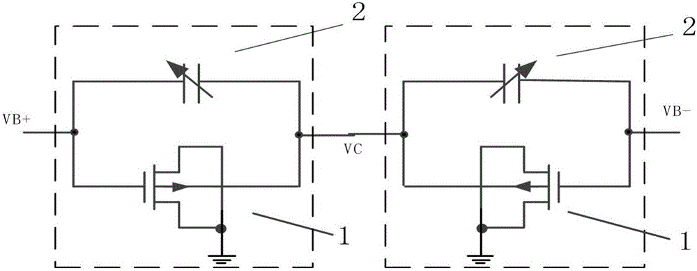 一种压控振荡器调谐电路中的可变电容电路的制作方法与工艺