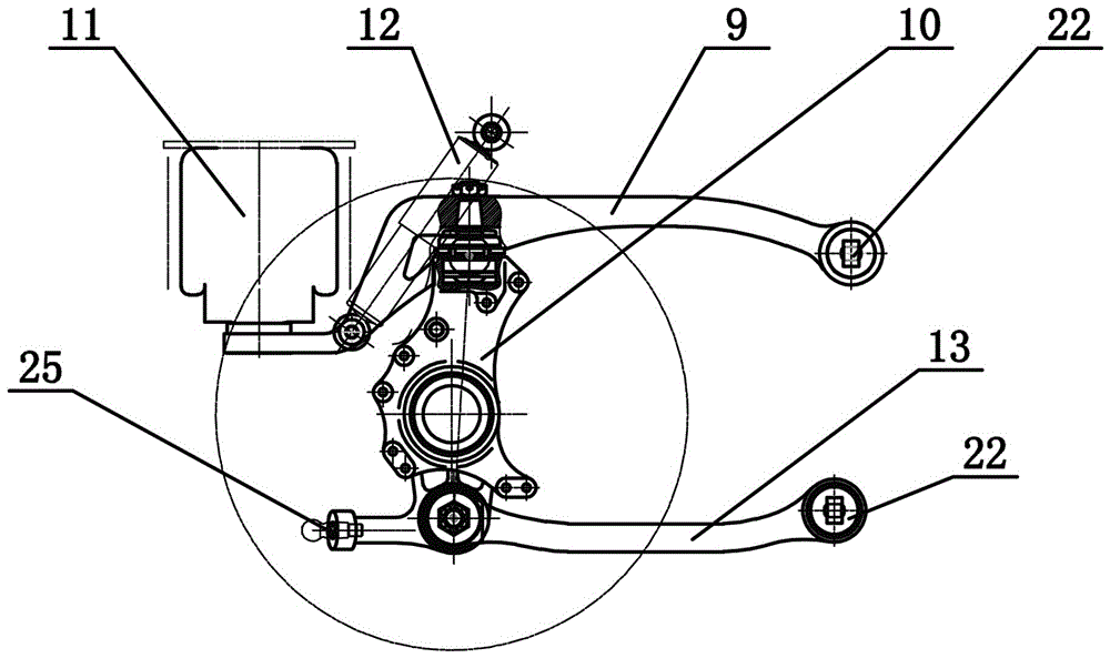 輪邊電機(jī)驅(qū)動(dòng)的純電動(dòng)客車(chē)用帶轉(zhuǎn)向的空氣獨(dú)立懸架的制作方法與工藝