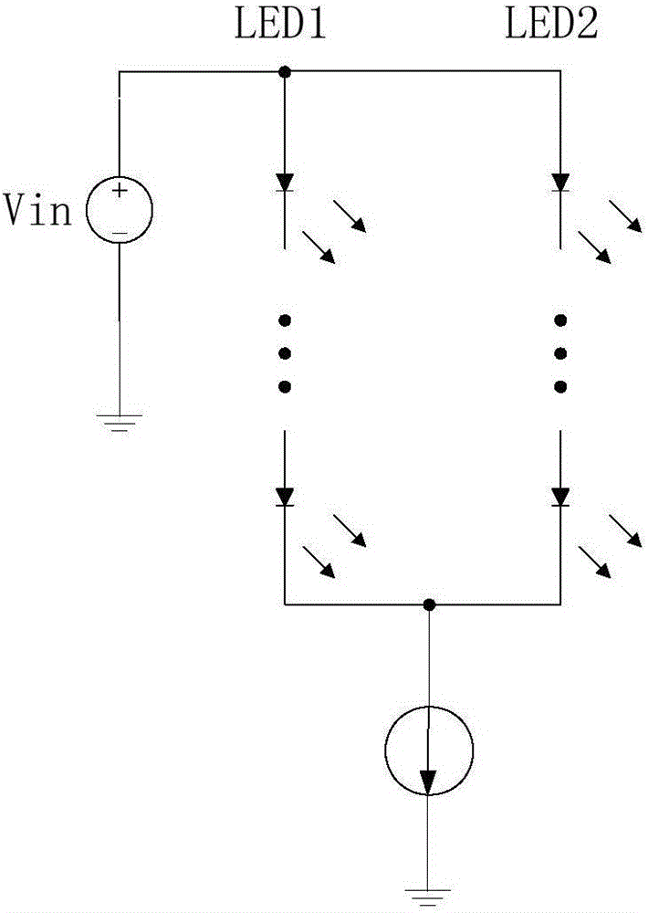 一種自反饋串并聯(lián)高壓LED負(fù)載及電流控制方法與流程