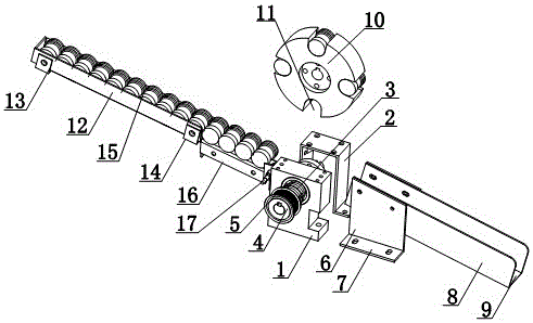 一种铜丝绕线柱旋转盘传输装置的制作方法
