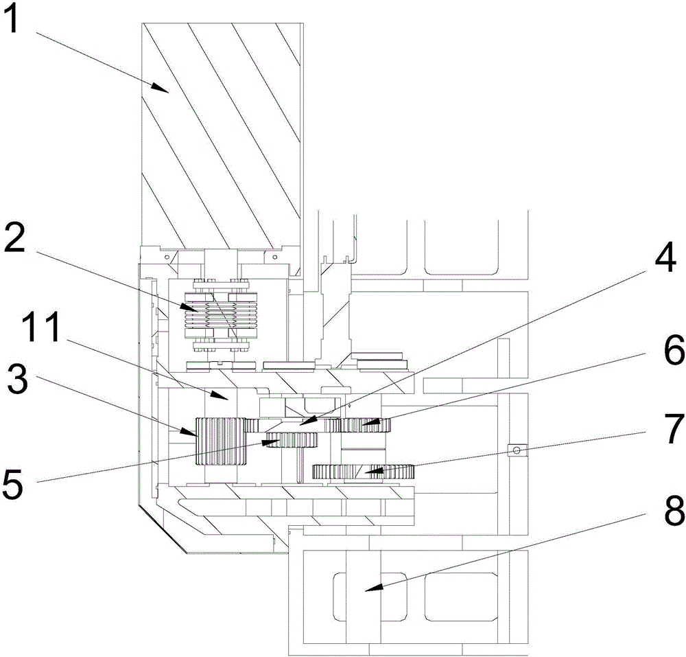 機(jī)床主軸與主軸電機(jī)的全齒輪傳動(dòng)結(jié)構(gòu)的制作方法與工藝