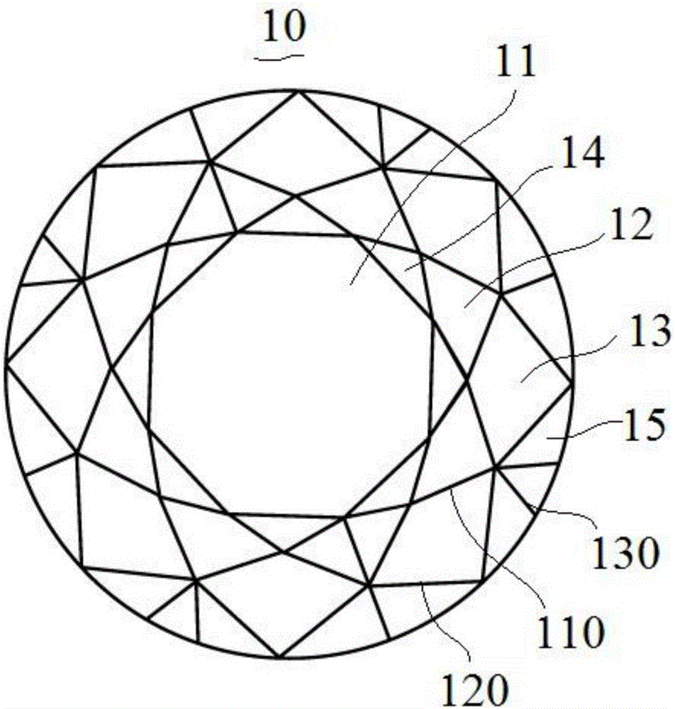 内部呈蓝莲状的101刻面的钻石结构及其切割方法与流程