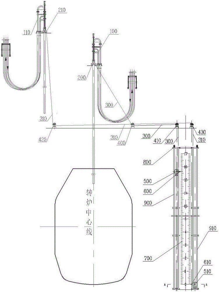 一种氧枪升降用指示装置的制作方法