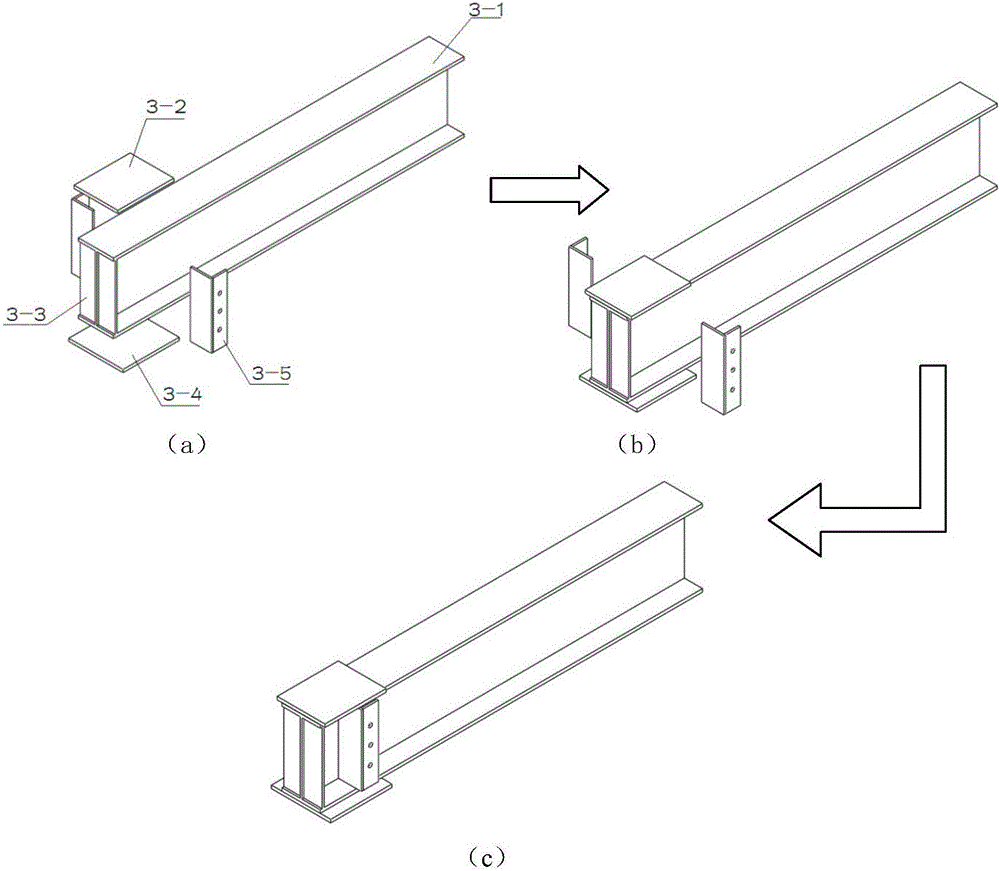 一种支撑插入式梁柱支撑双侧板节点的制作方法与工艺