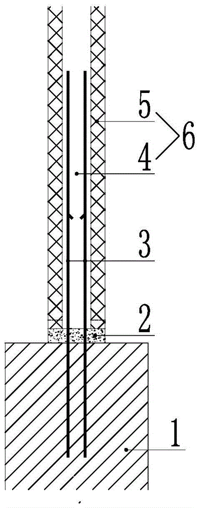 一种叠合剪力墙与基础竖向连接节点的制作方法与工艺