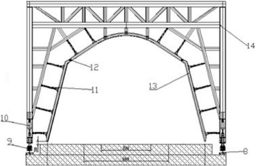 一种用于拱型涵洞、通道施工的滑动模板装置的制作方法