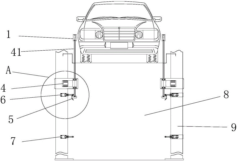 一種立體停車設備的車寬限制裝置的制作方法